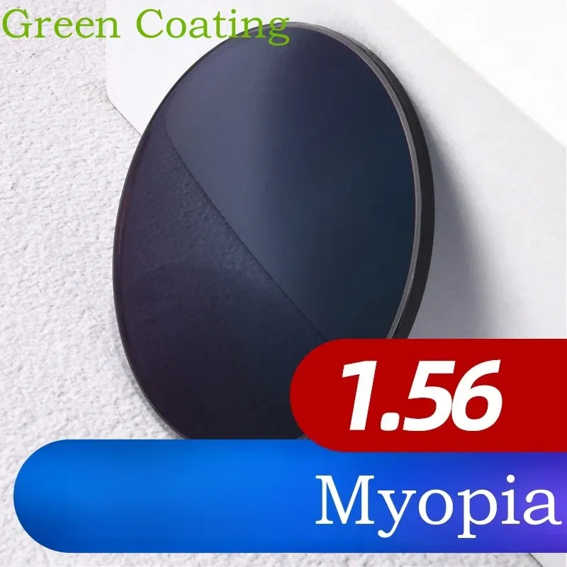 Lenses Color: green - MOMOJA 1.56/1.61 Chameleon Driving Lens Anti-blue Ray Anti-glare Photochromic Lens Anti-scratch Anti-reflection HMC lens 1 pair