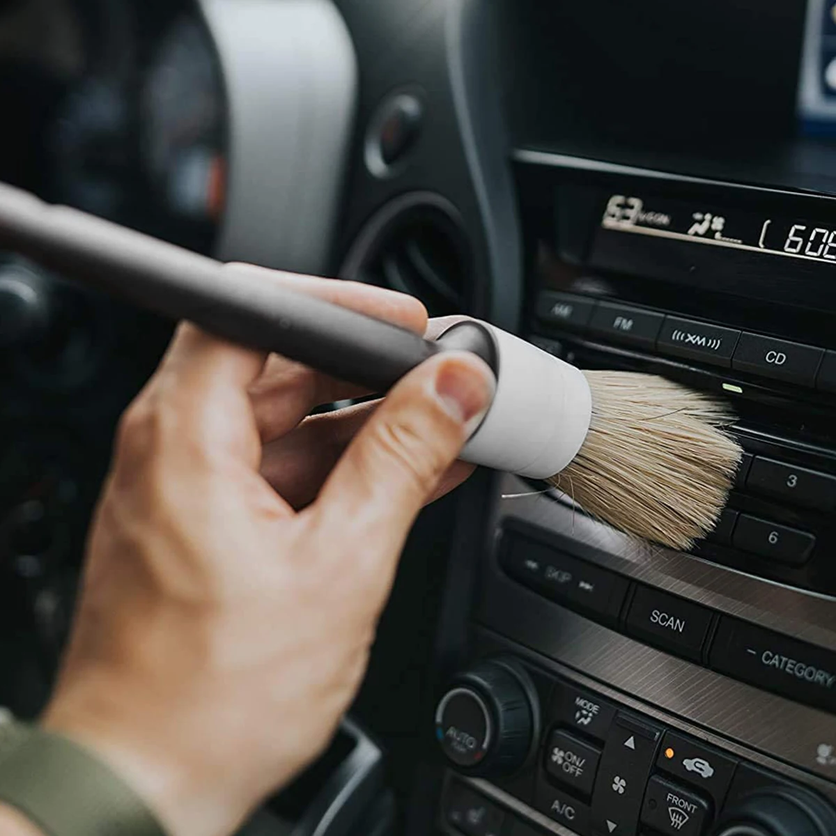 Color: Blue - Car Detailing Brush Set Car Cleaning Brushes Sponges Towels for Car Air Vents Rim Cleaning Dirt Dust Clean Tool Wash Accessories