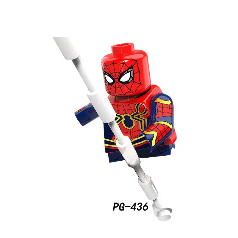Color: DEEP BLUE - Marvel Blocks Brick Hero Batman Joker Superman Catwoman Mini Figure Building blocks Hot Toy Children's party gift