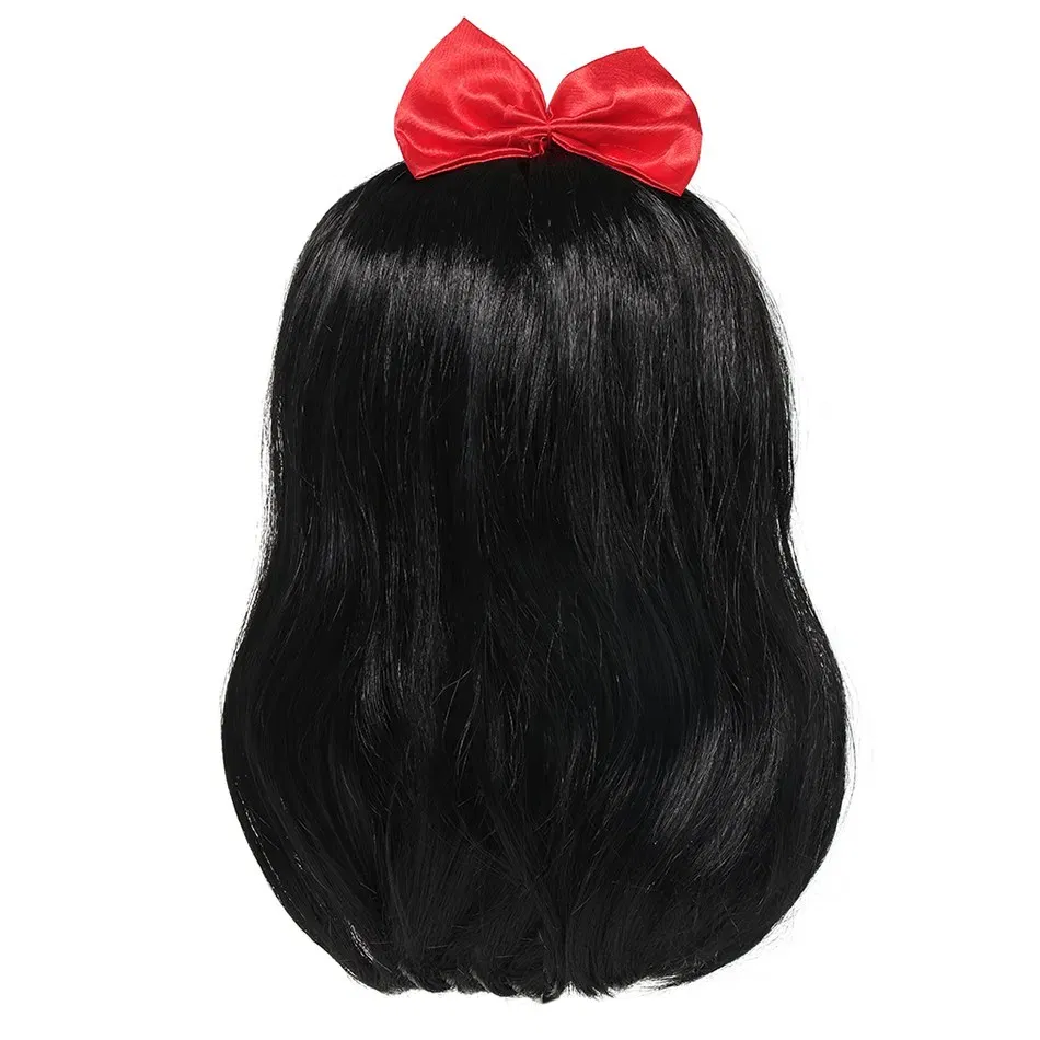Color: Silver - Girl Princess Cosplay Wig Children Mermaid Wig Princess Hair Accessories Carnival Party Wig Princess Dress Accessories Matching