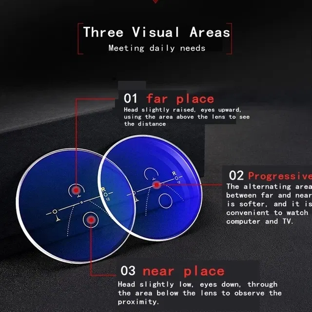 Near-far dual-purpose presbyopic glasses men's progressive multi-focus presbyopic glasses intelligent zoom anti-Blu-ray distance