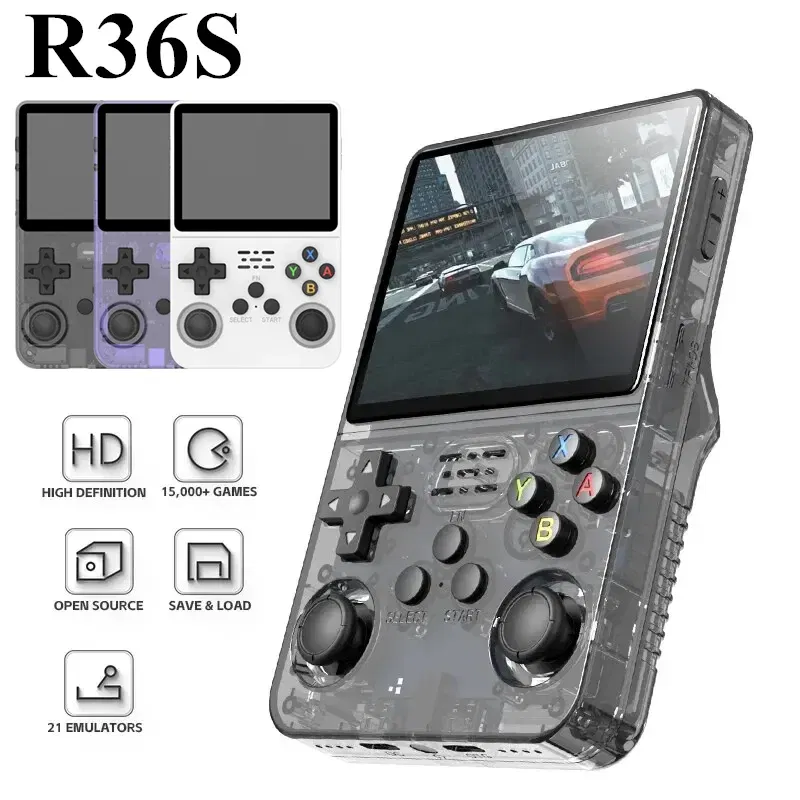 Color: Ironwood - R36S Retro Handheld Video Game Console Linux System 3.5 Inch IPS Screen Portable Pocket Video Player 128GB Games Boy Gift