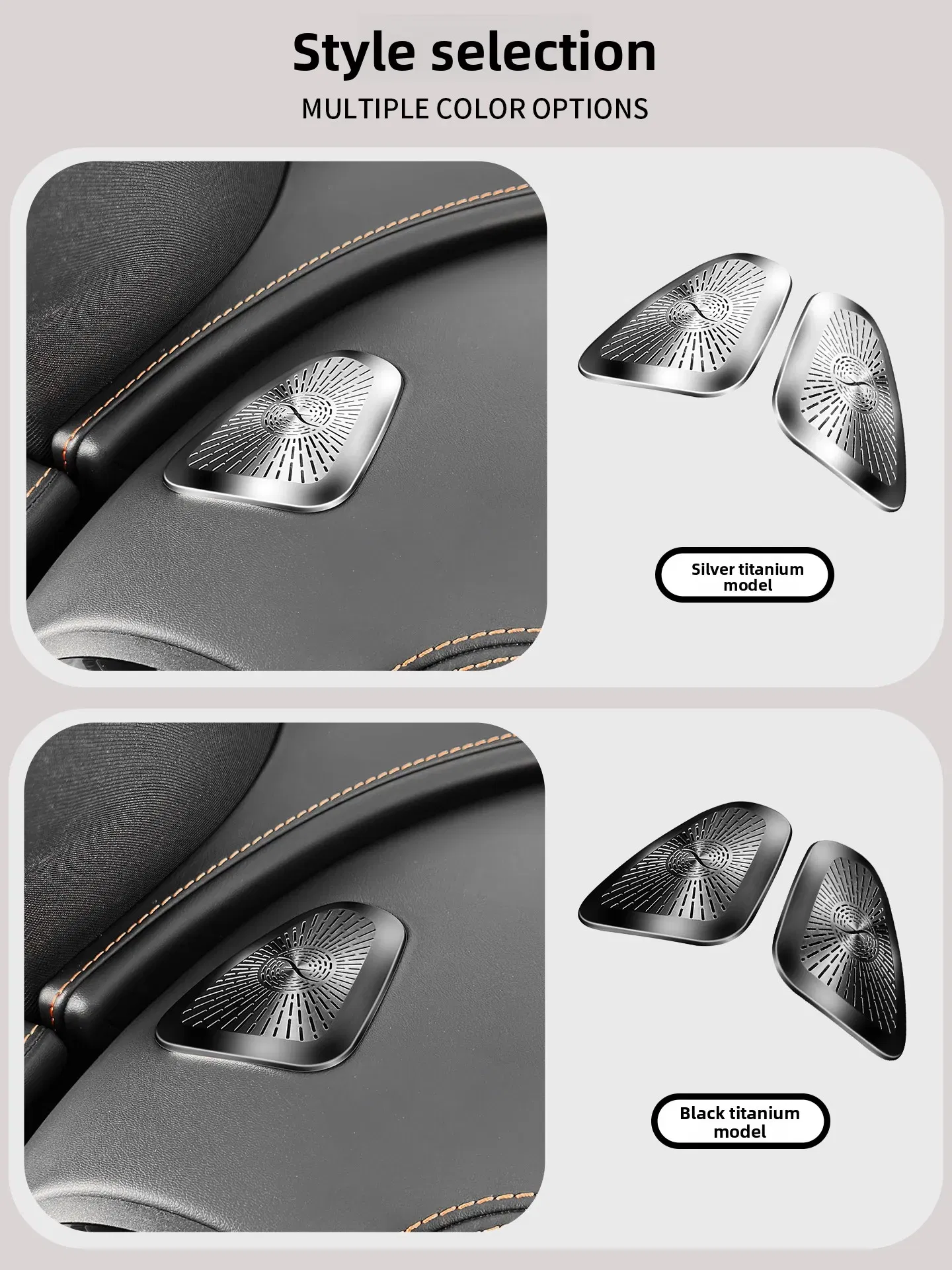Color Name: Silver - LHDfor both sides  Mercedes-Benz X254 GLC-class instrument air outlet protective cover GLC300 GLC260 car interior supplies 2023+