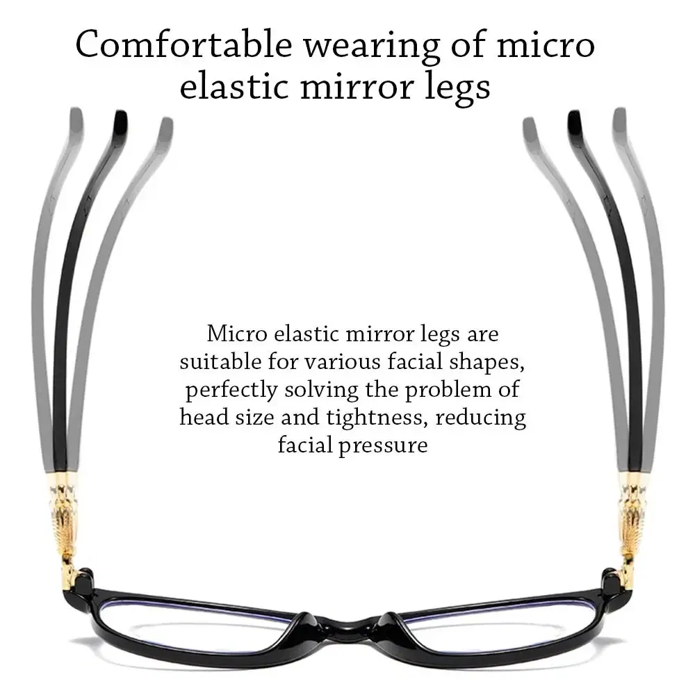 Frame Color: black, Eye Prescription: +25 - FG New 3 in 1 Progressive Multifocal Reading Glasses Women Anti-blue Eyeglasses Easy To Look Far and Near +1.0 To +4.0
