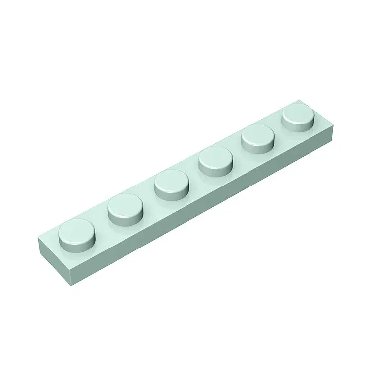 Color: Dark Grey - Gobricks GDS-505 Plate 1 x 6 compatible with lego 3666 pieces of children's DIY building block Particles Plate DIY