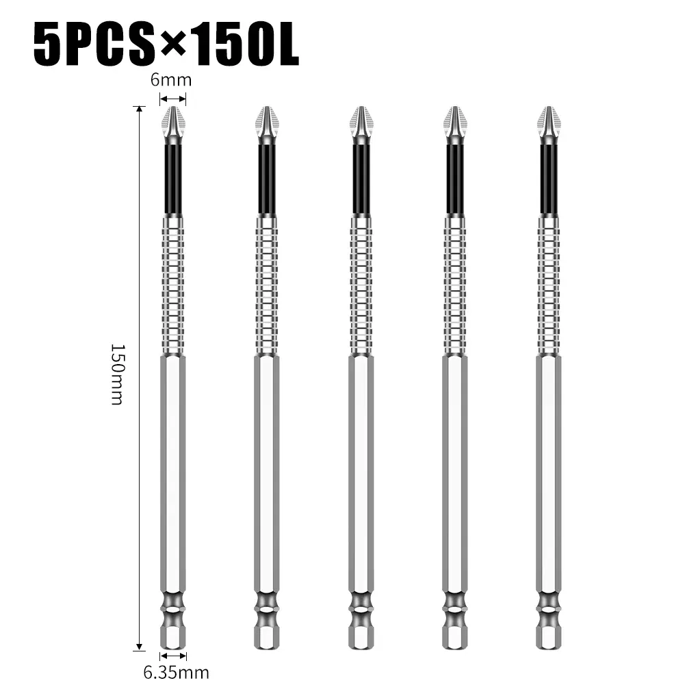 Color: Rose Red - K5 Non-slip High Hardness Bit S2 Strong Magnetic 5A Black Non-slip Cross Head Electric Drill Electric Screwdriver Bit