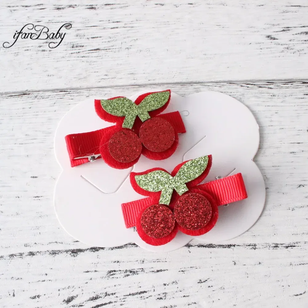 Color: Red - Girl Hair clips ,flower clips.Cute Children Accessories Hair pin