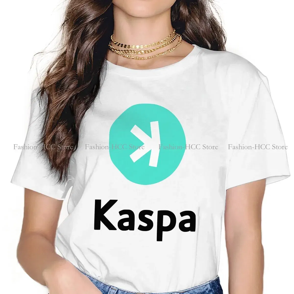 Color: WHITE, Size: XXL - Kaspa Kas Special Polyester TShirt Bitcoin Top Quality New Design Gift Clothes T Shirt Stuff