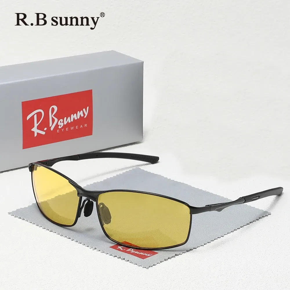 Lenses Color: Yellow - Fashion Rectangle Sunglasses Polarized UV400 Parsnip Glasses For Men Women Driving Fishing Casual Eyewear
