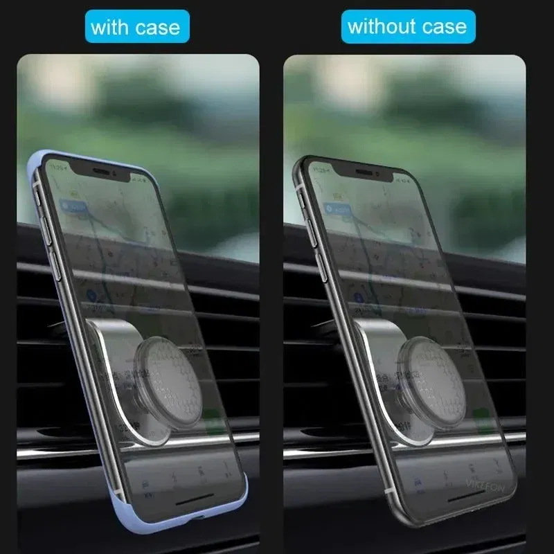 Color: black - Magnetic Car Phone Holder Air Vent Clip Mount Mobile Cellphone GPS Support For Xiaomi iPhone Huawei Samsung Phone Stand in Car
