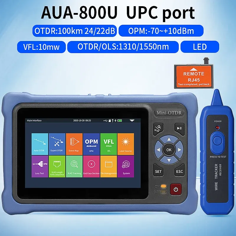 Color: Yellow, Ships From: CHINA - Top MINI OTDR 1310/1550nm 26/24dB Fiber Optic Reflectometer Touch Screen VFL OLS OPM Event Map Ethernet Cable Tester