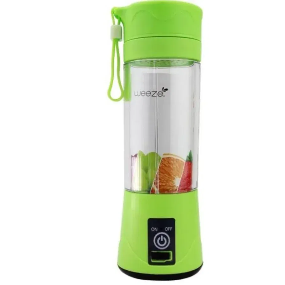 Color: green - Portable Mini Blender for Shakes and Smoothies Rechargeable USB 380ML Traveling Fruit Juicer Cup Hand Fruit Blender Juicing Cup