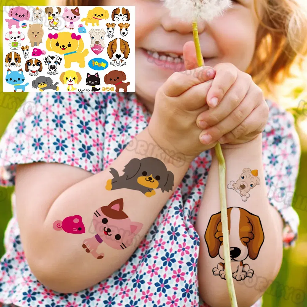 Color: black - Summer Style Temporary Tattoos For Kids Adult Boy Girl Fake Ice cream Tattoo Sticker Small Rock Flower Heart Tatoos Hands Finger