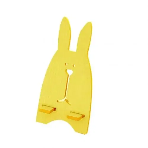 Color: Yellow - Portable Wood Mobile Phone Cellphone Holder Desktop Mount Stand Bracket Rack Mobile Phone Accessories 2021