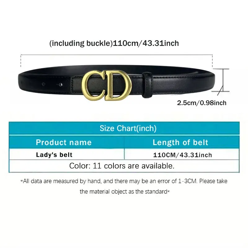 Color: camel, Belt Length: 110cm - Composite alloy letter buckle women's genuine leather belt high-end belt jeans dress high-quality casual versatile belt