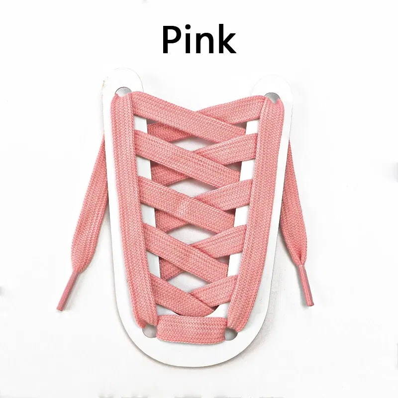 Color: Pink, Ships From: CHINA, Length: 140cm - 1 Pair Flat Shoelaces for Sneakers Rugged Wear-resistant Classic Canvas Sports Shoe Laces Women Men Shoelace Solid Double Cotton