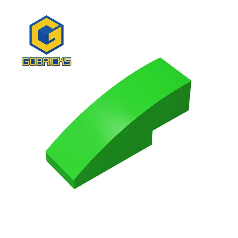 Color: Lavender - Gobricks 10PCS Assembles 50950 3x1 curved oblique brick Building Blocks Bricks Bulk Model City Classic Toy Boys Girls Kids Gift