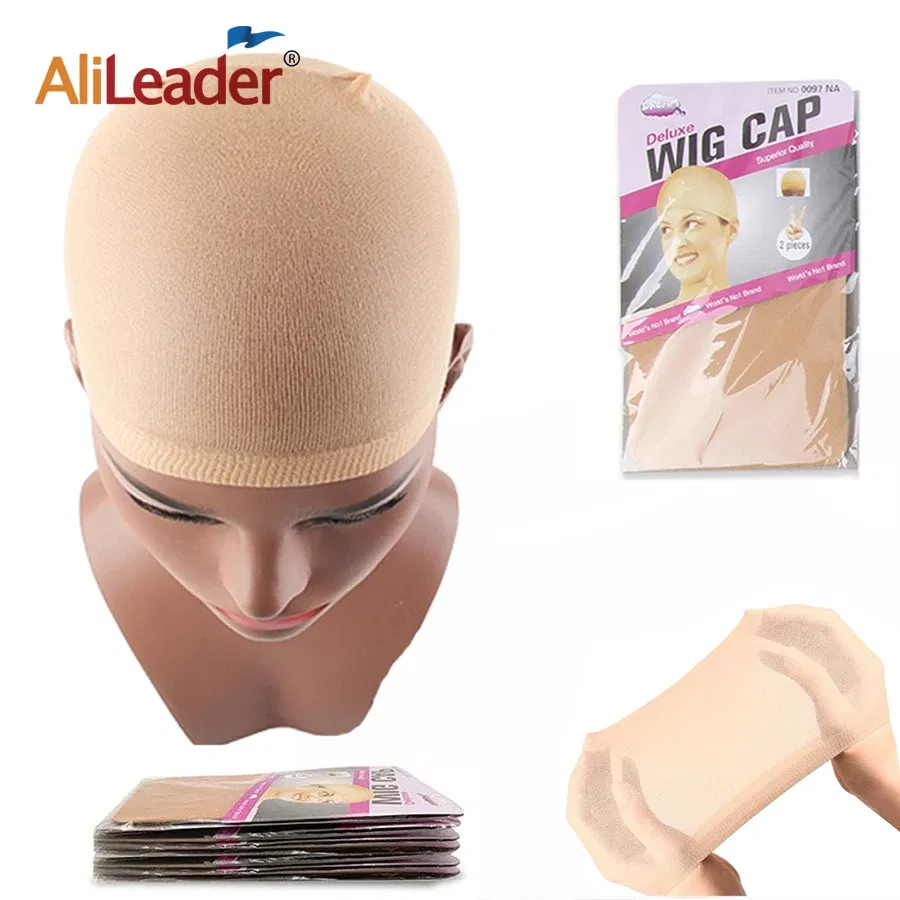 Color: Clear - 1/2/3Packs Wig Cap Stocking Stretch Stocking Wig Caps For Making Wigs Caps Hairnets Stretch Elastic Wig Weaving Cap Brown Black