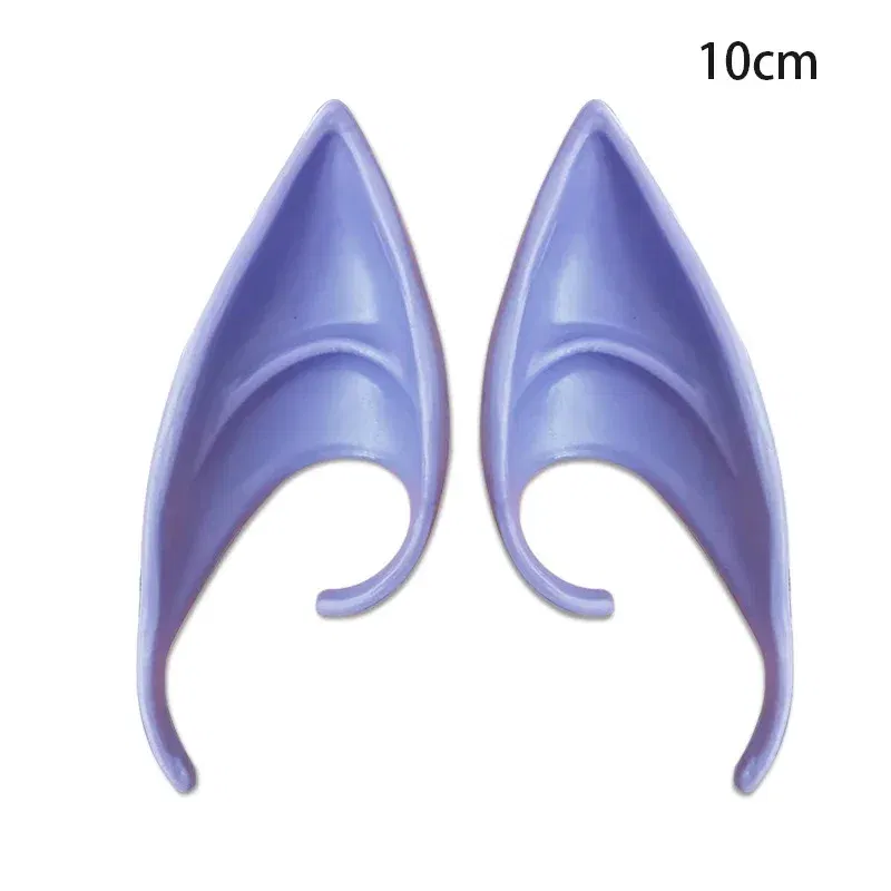 Color: Chocolate - 1Pairs Cosplay Latex Fairy Angel Elf Ears Halloween Masquerade Party Costumes Halloween Party Decoration Supplies Photo Props