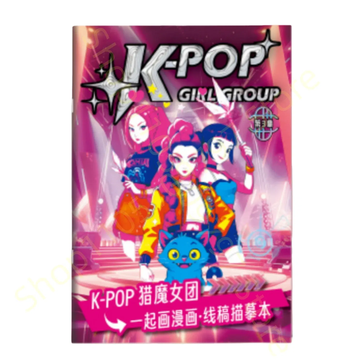Color: Gold - KPop Demon Hunter Coloring Books Anime Cartoon Line Drawing Children's Sketch Picture Book Kid's Birthday Gift / Christmas Gift