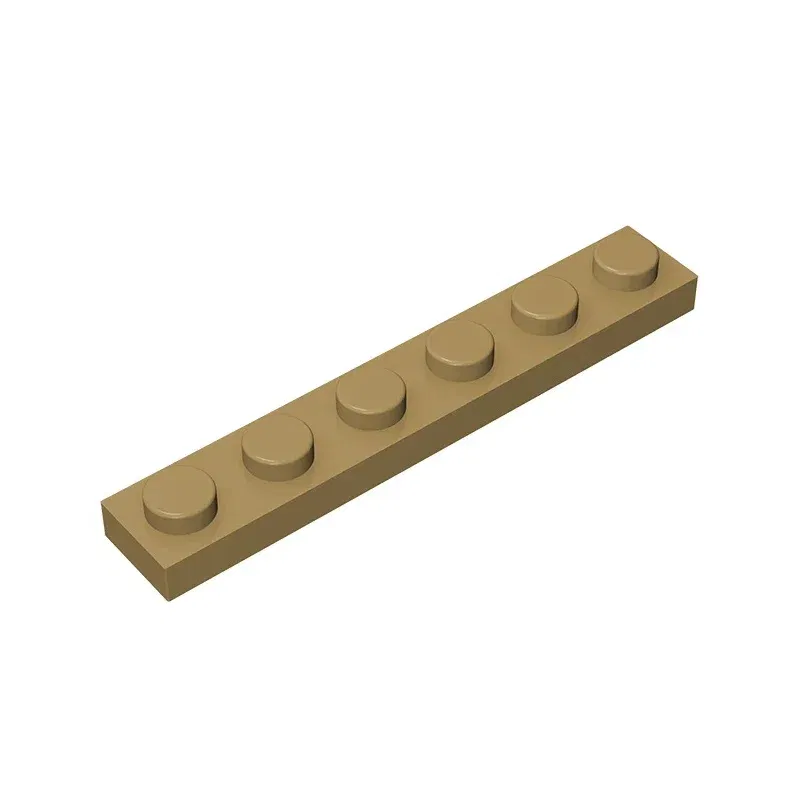 Color: Yellow - Gobricks GDS-505 Plate 1 x 6 compatible with lego 3666 pieces of children's DIY building block Particles Plate DIY