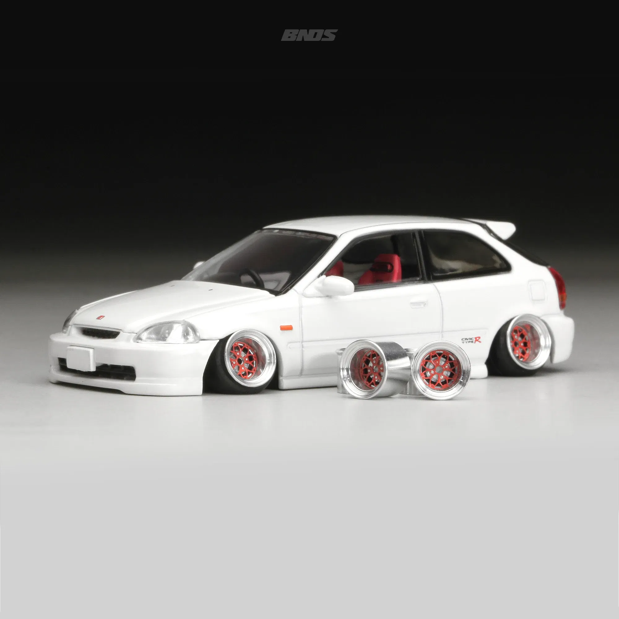 Color: Black - 1/64 Alloy Wheels With Rubber Tires By BNDS Assembly Rims Modified Parts for Model Car Refitted VIP Style No.64053-64088