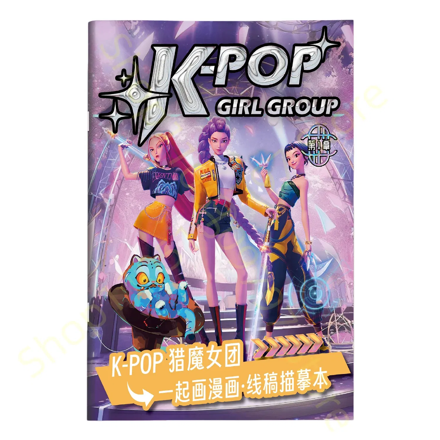 Color: Multicolor - KPop Demon Hunter Coloring Books Anime Cartoon Line Drawing Children's Sketch Picture Book Kid's Birthday Gift / Christmas Gift