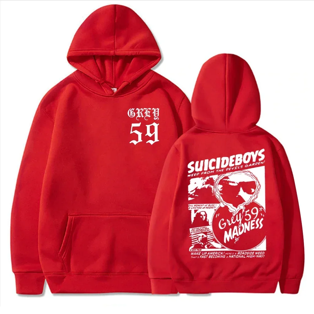 Suicideboys G59 Hoodie Men's Women's Streetwear Printed Long Sleeve Loose Fleece Sweatshirt Hip Hop Y2K Unisex Muisc
