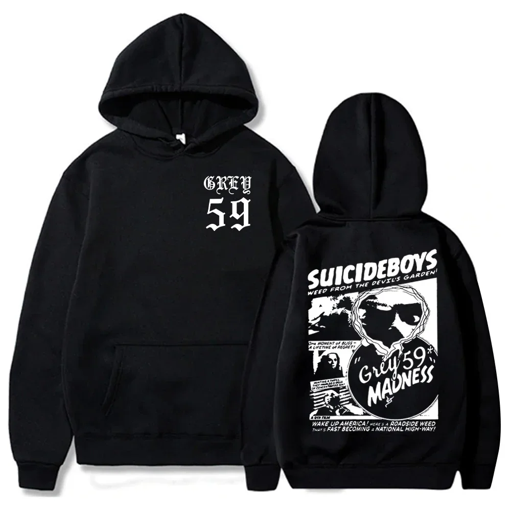 Suicideboys G59 Hoodie Men's Women's Streetwear Printed Long Sleeve Loose Fleece Sweatshirt Hip Hop Y2K Unisex Muisc