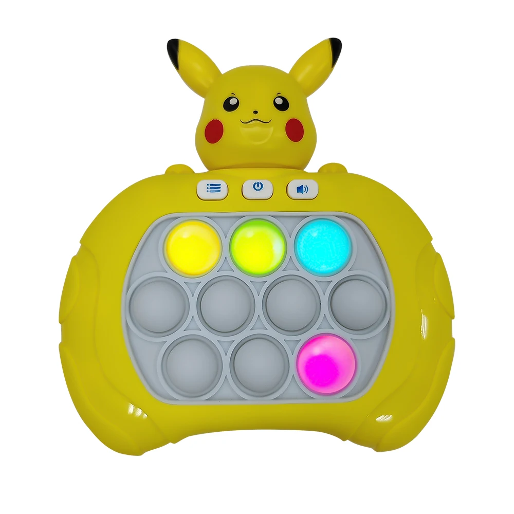 Color: Light Grey - 2024 New Pikachu Quick Push Game Pop Up Fidget Bubble Electronic Pop it Pro Game Light AntiStress Toys For Adult Kids Gift 2024