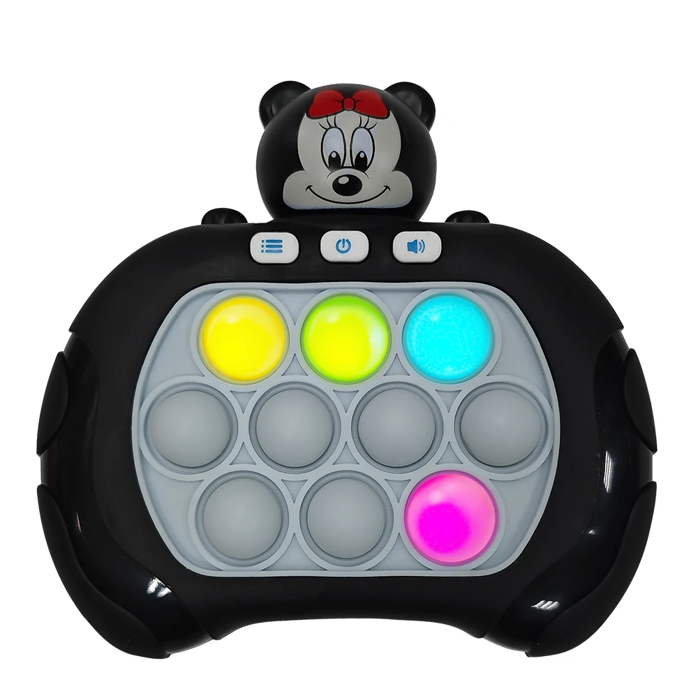 Color: Light Grey - 2024 New Pikachu Quick Push Game Pop Up Fidget Bubble Electronic Pop it Pro Game Light AntiStress Toys For Adult Kids Gift 2024