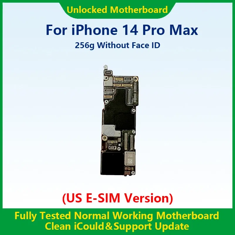 Color: Pink/Black, Ships From: CHINA - Top 100%Working Fully Tested Mainboard For iPhone 14 Pro Max Unlocked Motherboard With Face ID Cleaned iCloud US E-SIM Version