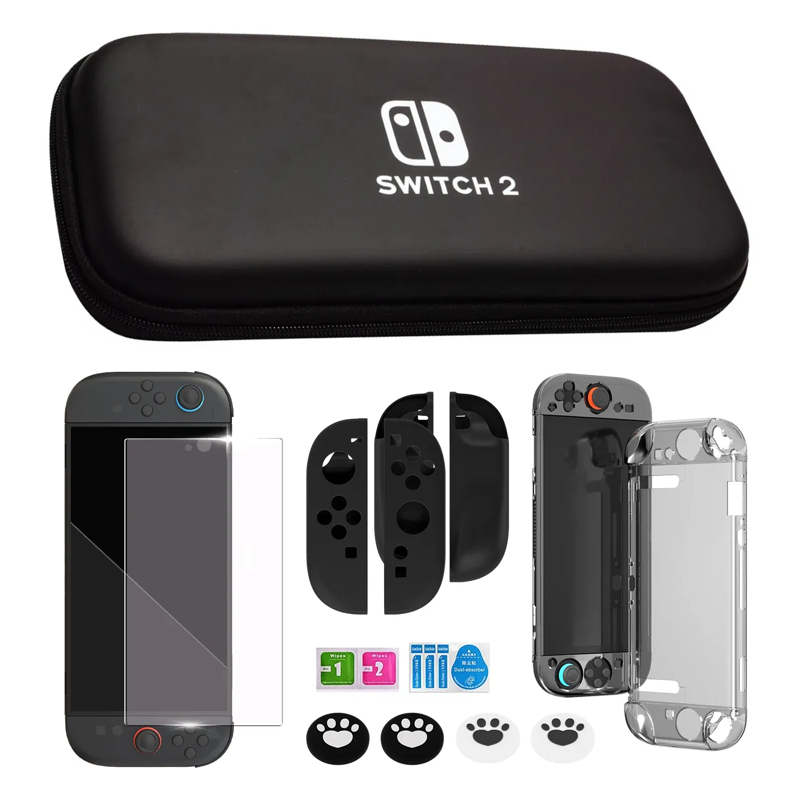 Color: black - 2025 New Nintendo Switch 2 Travel Carrying Bag Protective Cover Hard Shell Pack Game Travel Storage Bag Joy-Con Protective Cover