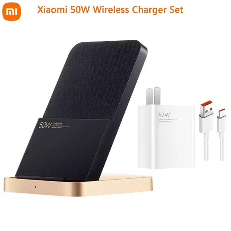 Color: green, Ships From: CHINA - Top 50W Wireless Charger Set With 67W Charger 6A Cable Vertical Air Cooling Fast Charging For Xiaomi 10/11/12 Pro For iPhone