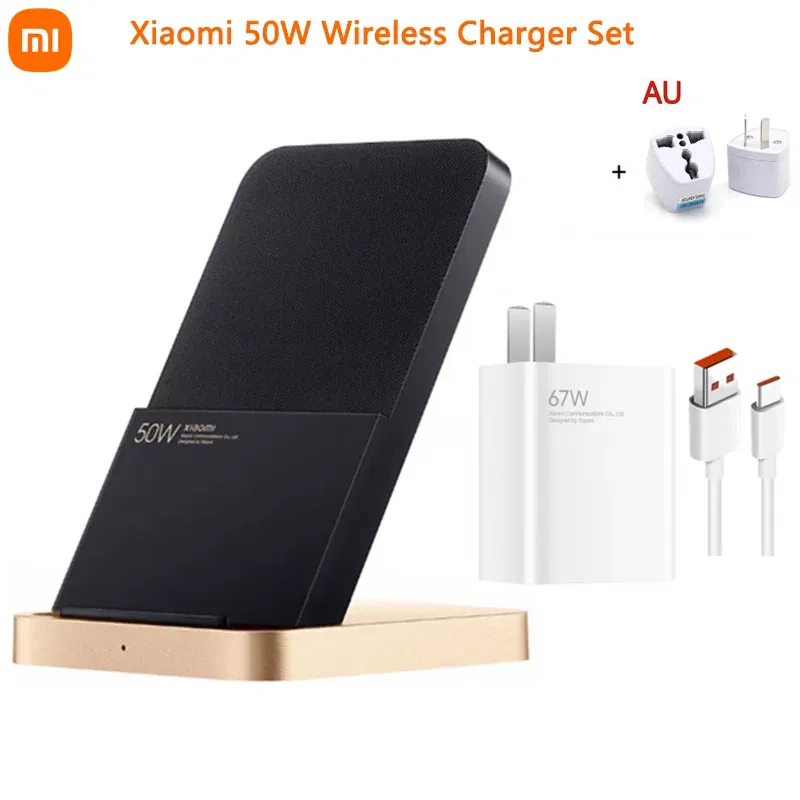 Color: green, Ships From: CHINA - Top 50W Wireless Charger Set With 67W Charger 6A Cable Vertical Air Cooling Fast Charging For Xiaomi 10/11/12 Pro For iPhone