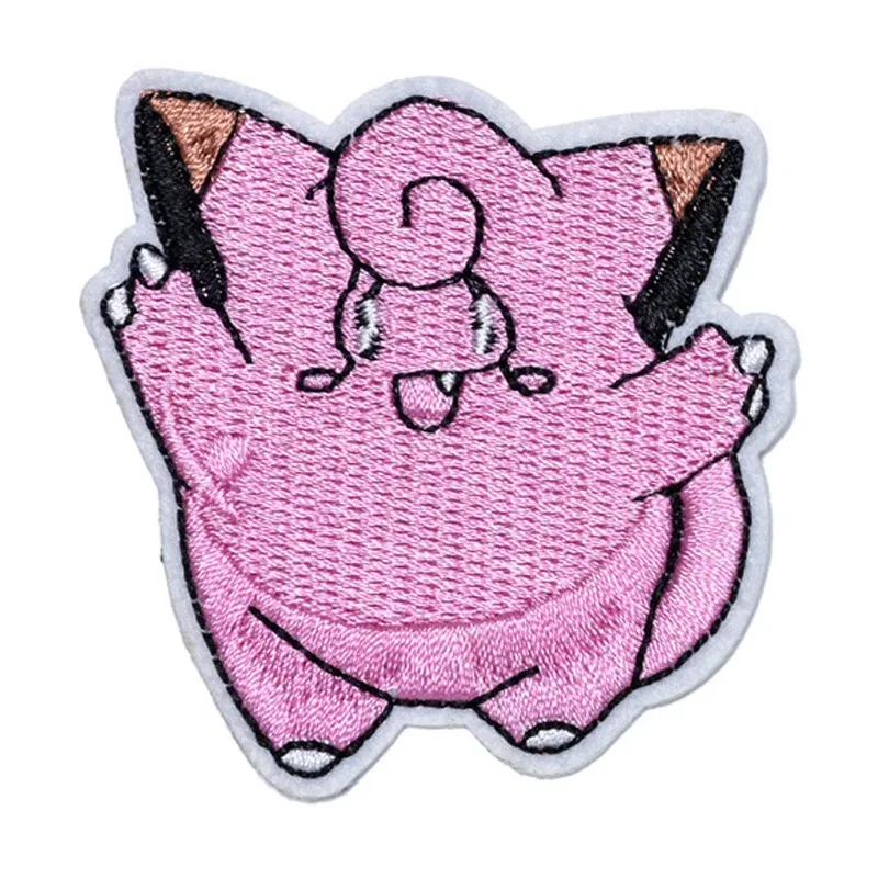 Color: Laser Bright - Kawaii Animals Patch Anime Game Embroidered Patches For Clothing DIY Iron on Patches For Clothes Cartoon Patch Stickers