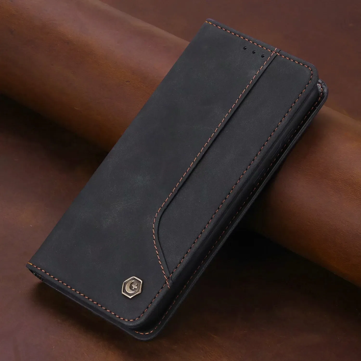 Color: black, Material: Silicon - Flip Leather Case For Xiaomi Mi 13 12T 11T 10T 11 12 Lite Pro 5G Poco F5 X5 Pro M6 M5S M4 F4 F3 X3 X4 GT Magnet Wallet Cover