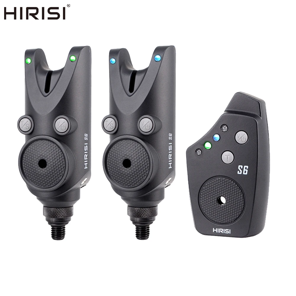 Color: Red - Hirisi Wireless Carp Fishing Alarm Set Waterproof Fishing Bite Alarms Fishing Accessories Fishing Bite Indicator S6