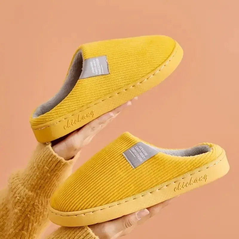 Shoe Size: 38, Color: green - Women's Men's Thick Soft Bottom Home Slippers Household Plush Slippers Anti-slip Thermal Slippers Indoor Winter