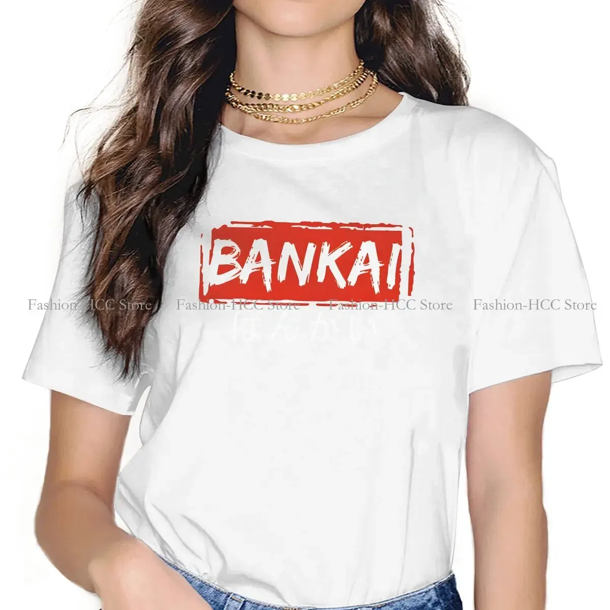 Color: black, Size: XXL - Essential Round Collar Polyester TShirt Bleach Cartoon Anime Original T Shirt Women Clothes