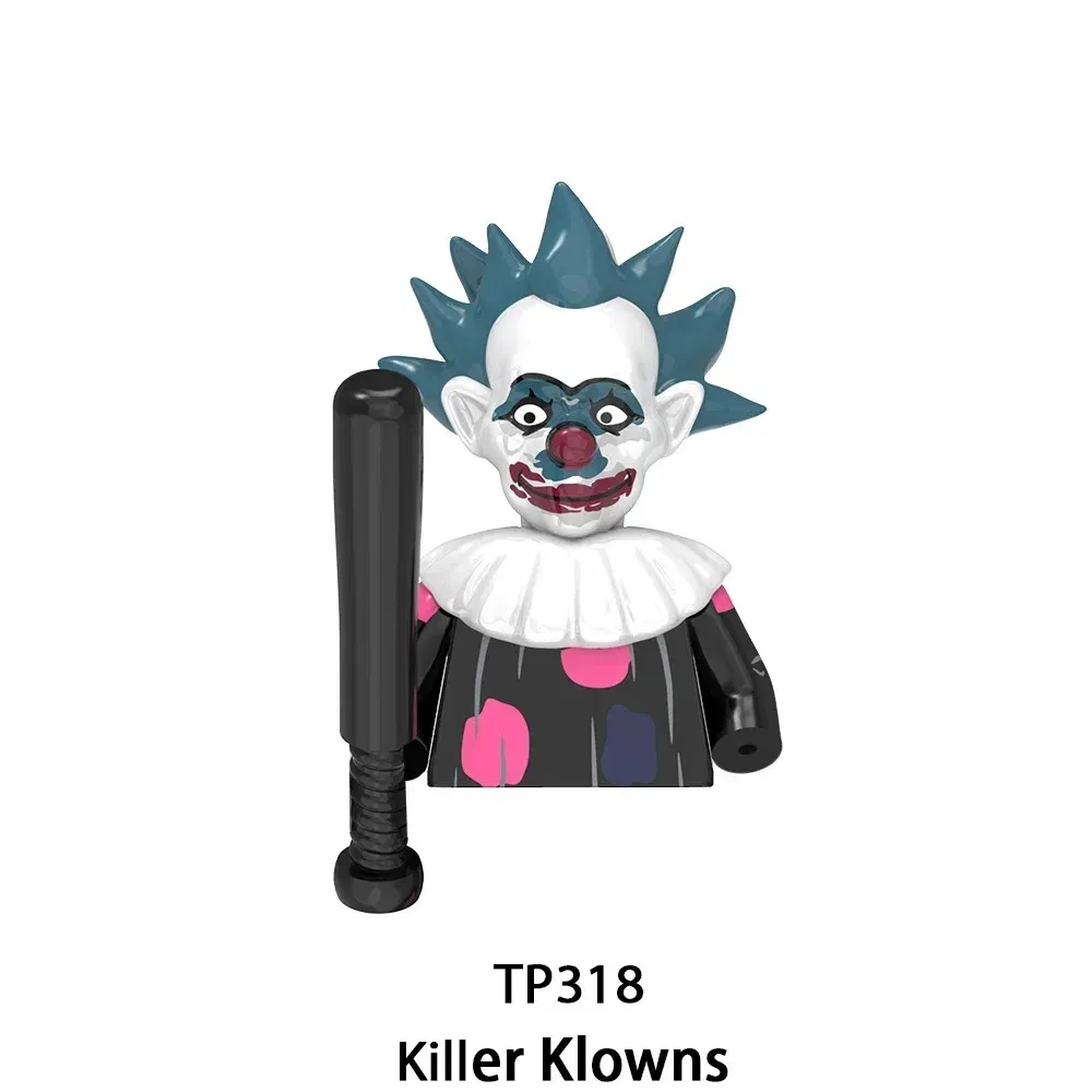 Color: Red - TP1040 WM6205 G0129 Killer Klowns Mini Action Figure Classic Horror Thriller Movie Series Building Block Model Doll Toy For Gift
