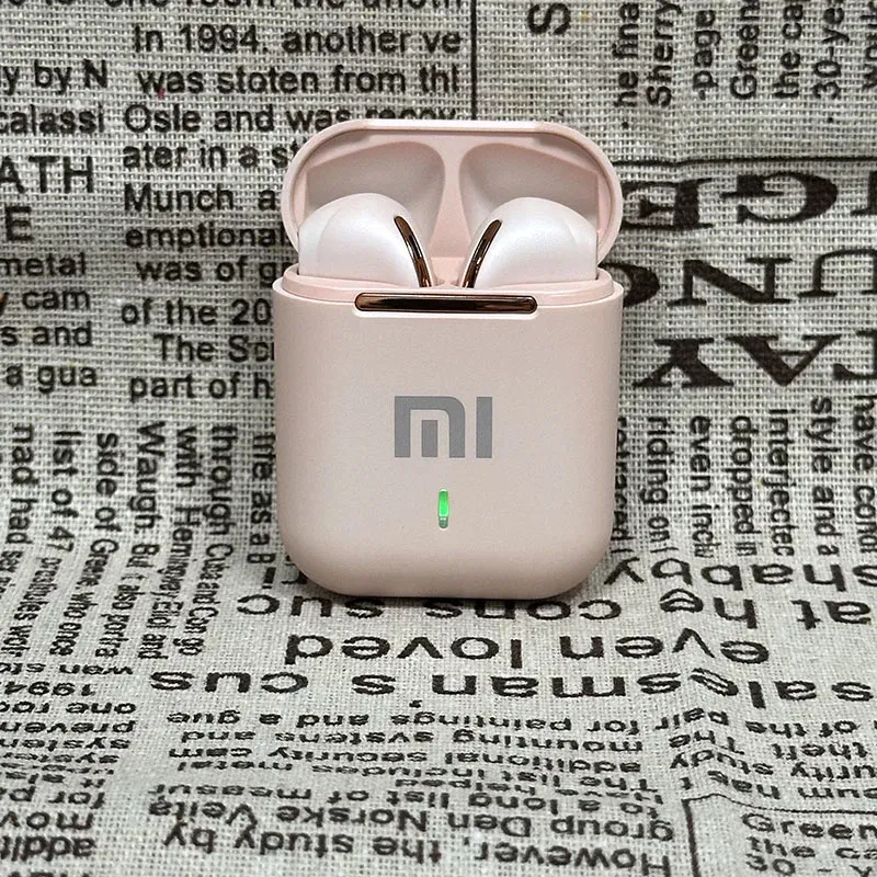 Color: Pink - xiaomi J18 Wireless Earphone Bluetooth Headset 9D Noise Reduction Gaming Headset With Microphone TWS Ear Buds Hands-free Earbuds