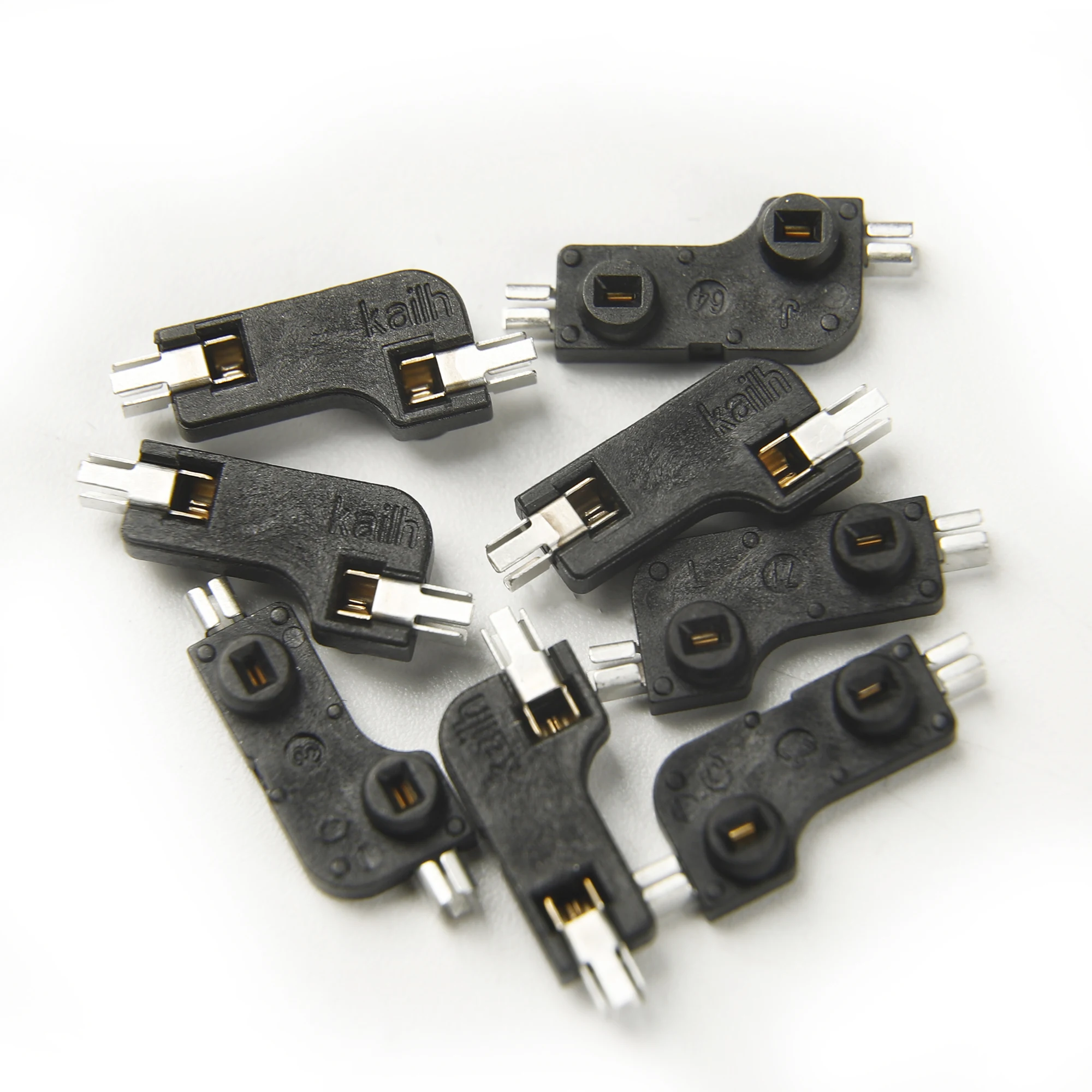 Color: black - Wholesales Kailh Hot-swappable PCB Socket Sip socket Hot Plug CPG151101S11 For Mechanical Keyboard DIY