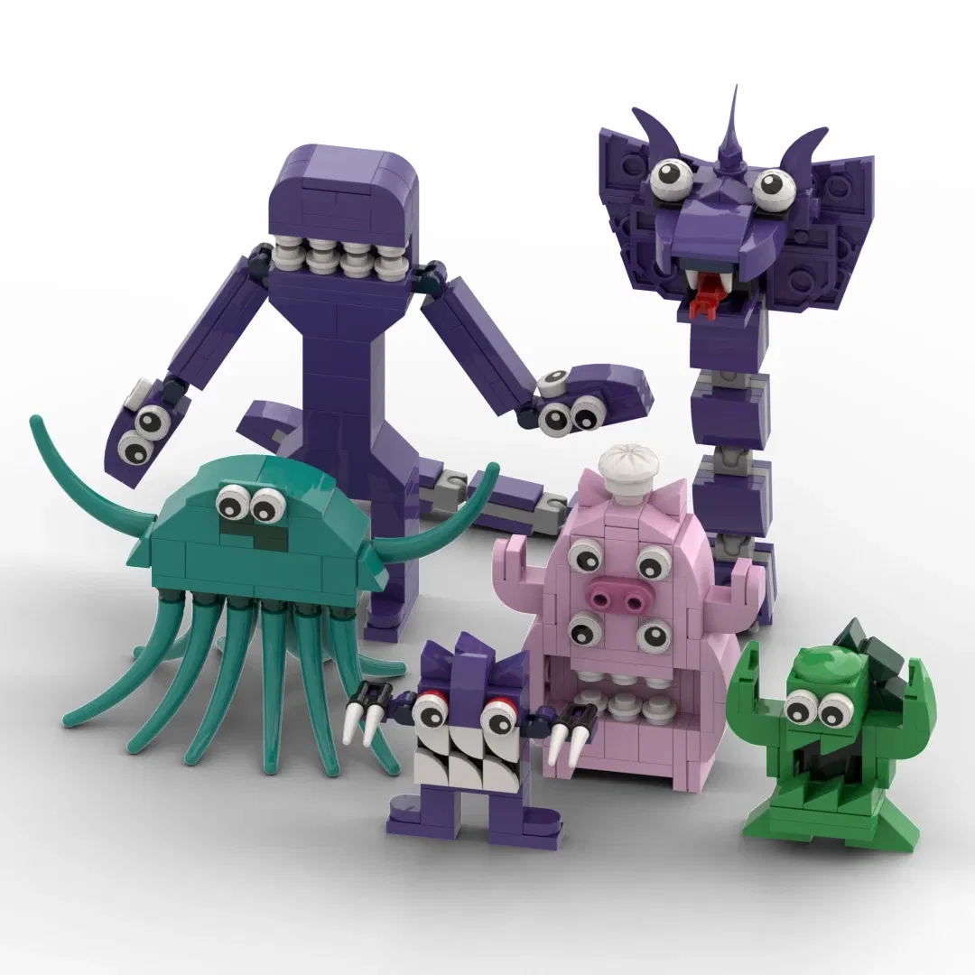 Color: Silver - Monster Garten of BanBan Building Blocks Toys Set Anime Action Figure Animal Bricks Toys Set for Kids Boys Birthday Easter Gift