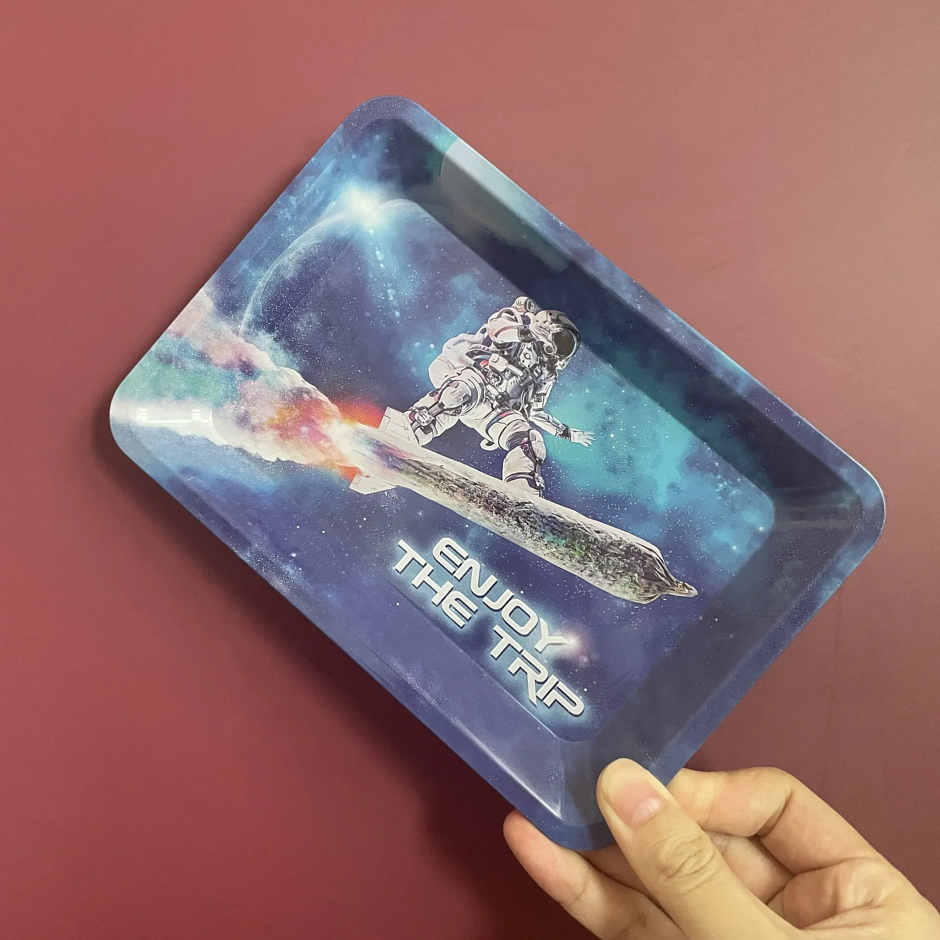 Color: Red - RAW Classic Rolling Tray Multi Designs Available