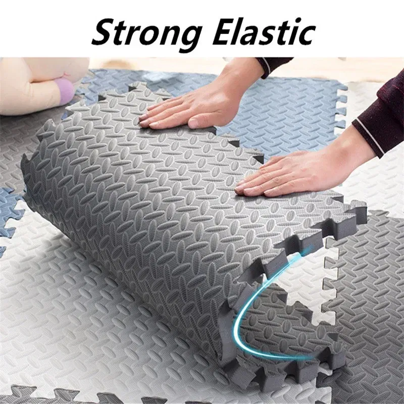 Color: Dark Khaki - Thicken 2.5cm Tatame Baby Play Mat Activities Mat for Baby Mat 6PCS Game Mats Playroom Mat Play Mats Floor Noise Mat Puzzle Mat