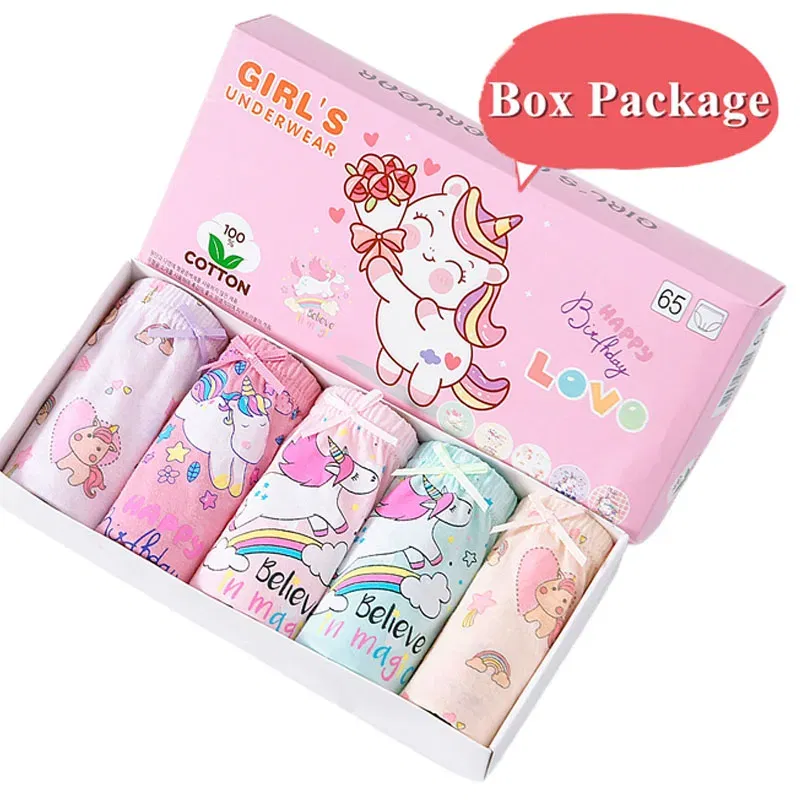 Color: green, Kid Size: 6 - 5 Pack Girls Cotton Briefs With Exquisite Box, Queen Elsa Kids Soft Girls Panties, Princess Cartoon Children's Underpants 2-14T