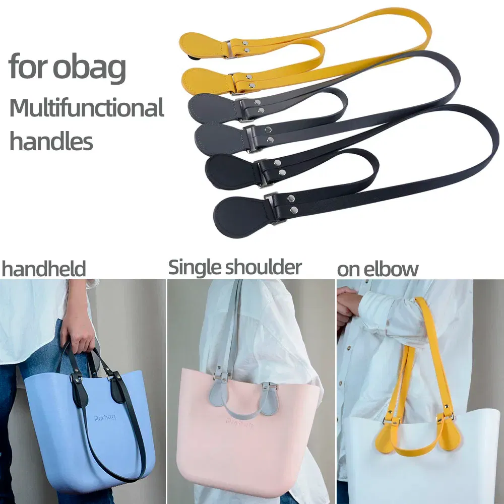Color: WHITE - New Long Short Leather Handheld Single Shoulder One-Piece Straps Handles O Bag Accessories Multifunctional Strap for Obag