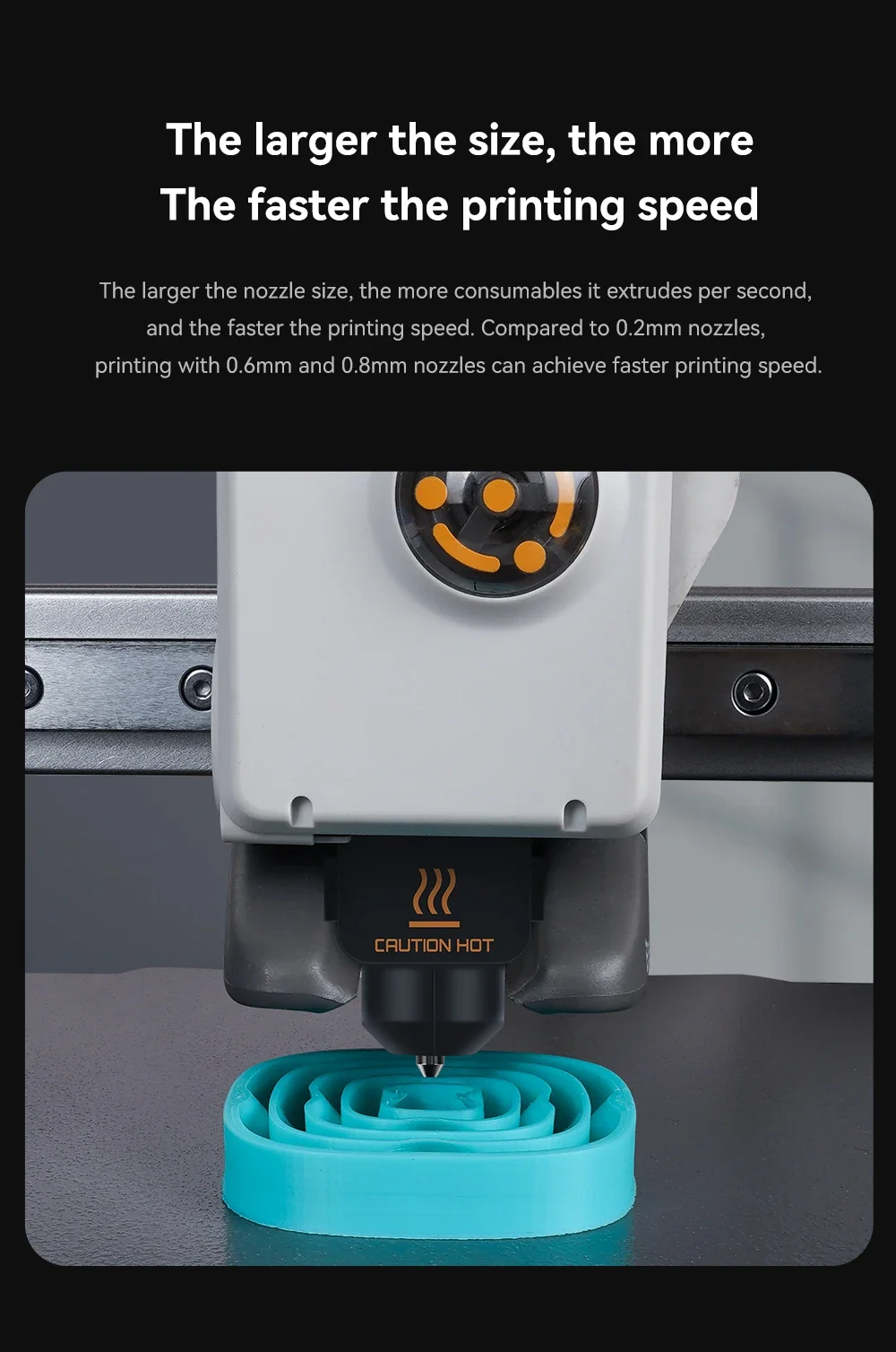 Color: GRAY - Hardened Steel Nozzle For Bambu Lab A1 mini Hotend Kit 0.4/0.6/0.8mm Fast Speed Bambulab A1 Hot End Assembly 3D printer part