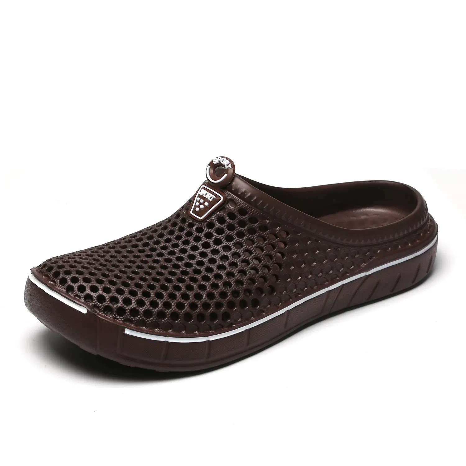 Color: Clear, Shoe Size: 36 - Men Slippers Beach Shoes Unisex Summer Hollow Outdoor Casual Men Beach Sandal Flip Flops Shoes Non-slip Size 36-45 Mens Slippers
